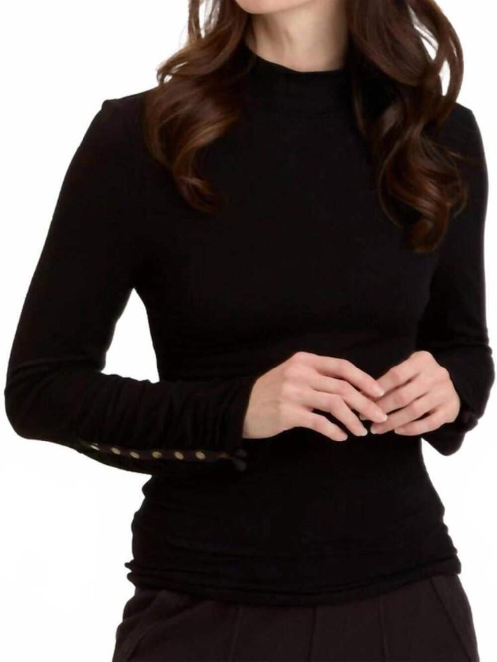 XCVI Ainsley Turtleneck Top Black Size 100% Viscose Long Sleeve XS